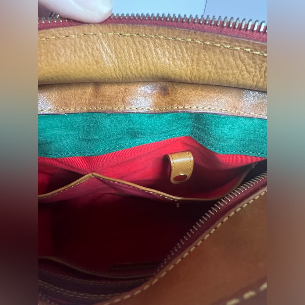 Dooney & Bourke Vintage Florentine Medium Tassel Pocket Satchel Two-Way Bag - Picture 14 of 15